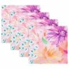 Maxwell and Williams Teas and Cs Dahlia Daze Cotton Napkin Set of 4 45x45cm Pink