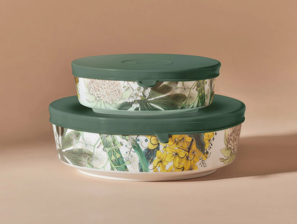 Maxwell and Williams The Blck Pen Golden Summer Bamboo Set of 2 Bowls With Cover Gift Boxed 2 Maxwell and Williams The Blck Pen Golden Summer Bamboo Set of 2 Bowls With Cover Gift Boxed - Image 2