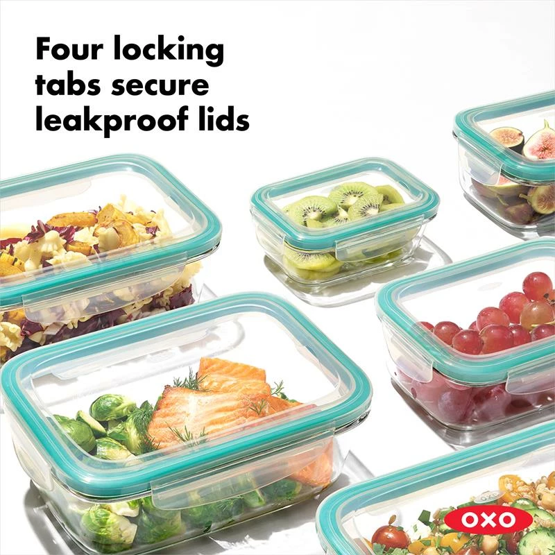 OXO Smart Seal Glass 800ml Rectangular Container 3 OXO Smart Seal Glass 800ml Rectangular Container - Image 3