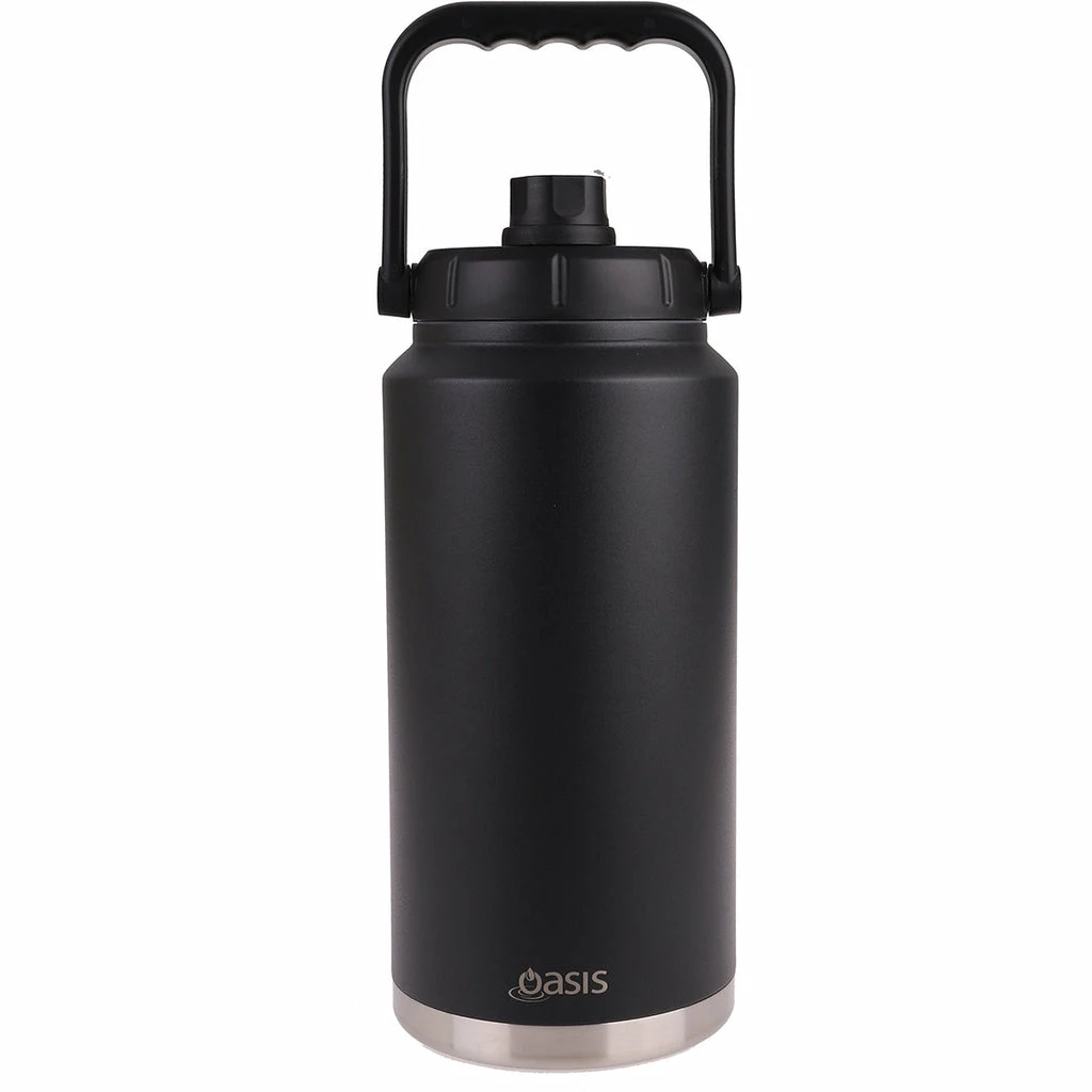 Oasis Stainless Steel Double Wall Insulated Jug w/ Carry Handle 3.8 Litre - Black 1 Oasis Stainless Steel Double Wall Insulated Jug w/ Carry Handle 3.8 Litre - Black