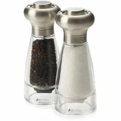 Maxwell and Williams Dynasty Stainless Steel Salt And Pepper Mill Set - 16cm