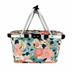 Sachi Two Handle Carry Basket Pastel Blooms -Kitchenware Sales Store Sachi Insulated Carry Baskets Matchbox 4697pbl b copy 1024x1024