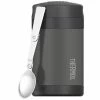 Thermos Funtainer Vacuum Insulated Food Jar with Spoon - Charcoal