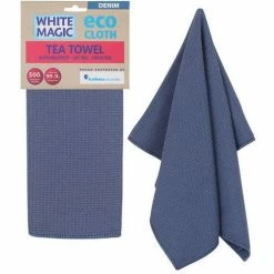 White Magic Tea Towel Single Denim