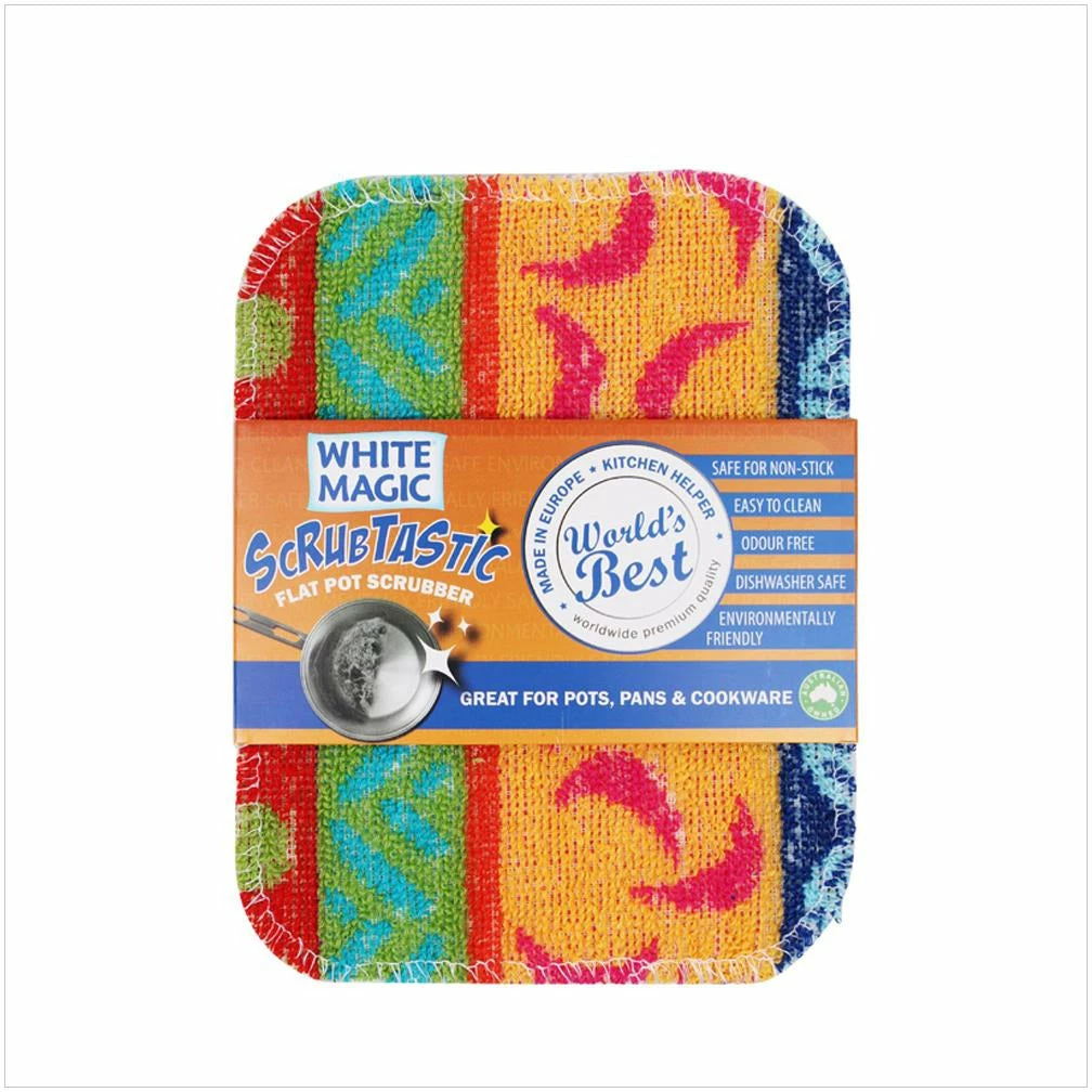 White Magic Scrubtastic Flat Pot Scrubber 1 White Magic Scrubtastic Flat Pot Scrubber