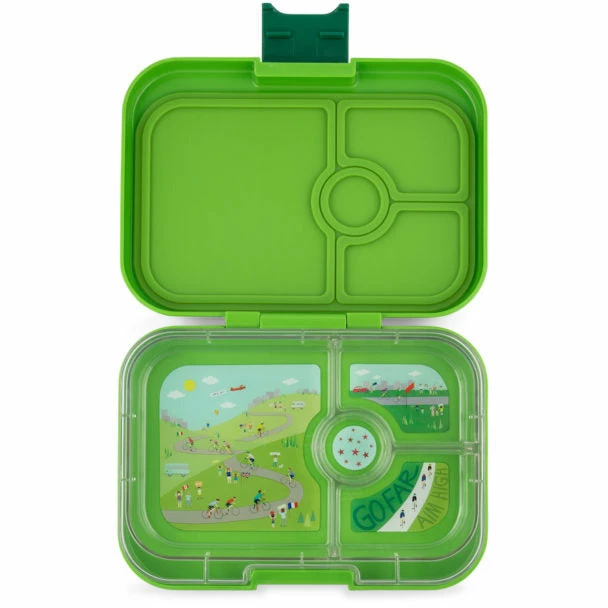 Yumbox Panino 4 Compartment Bento Style Lunch Box - Go Green 1 Yumbox Panino 4 Compartment Bento Style Lunch Box - Go Green