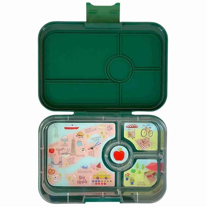 Yumbox Tapas 4 Compartment - Greenwich Green - NYC Tray 1 Yumbox Tapas 4 Compartment - Greenwich Green - NYC Tray