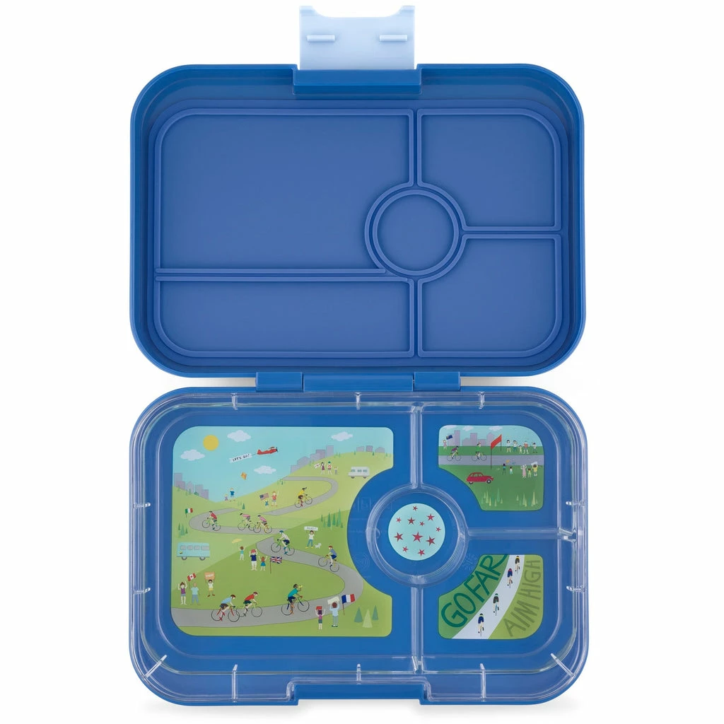 Yumbox Tapas 4 Compartment Bento Style Lunch Box - True Blue 1 Yumbox Tapas 4 Compartment Bento Style Lunch Box - True Blue